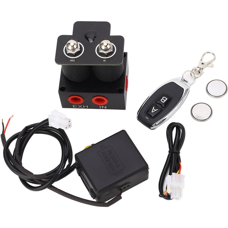 Jeffergarden Électrovanne de collecteur de suspension pneumatique 1/4NPT 12 V 0 à 200 psi universelle, adaptée aux voitures et aux motos Jeffergarden Électrovanne de collecteur de suspension pneumatique 1/4NPT 12 V 0 à 200 psi universelle, adaptée aux voitures et aux motos