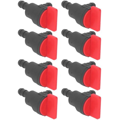 Vanne de Coupure de Carburant 8 Pièces 1/4in Vanne D'arrêt à 90 Degrés Vanne de Gaz Droite pour Stens pour Oregon pour MTD pour Cub Cadet