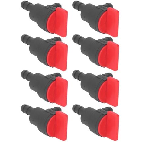 Vanne de Coupure de Carburant 8 Pièces 1/4in Vanne D'arrêt à 90 Degrés Vanne de Gaz Droite pour Stens pour Oregon pour MTD pour Cub Cadet