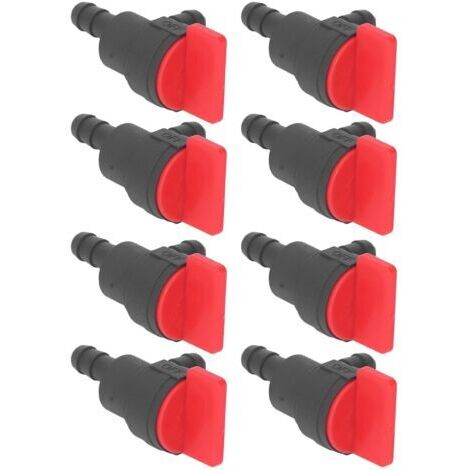 Vanne de Coupure de Carburant 8 Pièces 1/4in Vanne D'arrêt à 90 Degrés Vanne de Gaz Droite pour Stens pour Oregon pour MTD pour Cub Cadet