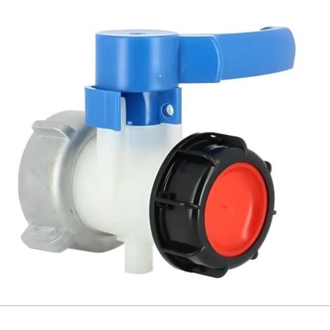 Vanne de cuve - écrou S75X6 et sortie S60X6 - Compatible avec Sotralentz et raccord S60X6 pour cuve à eau de 1000L