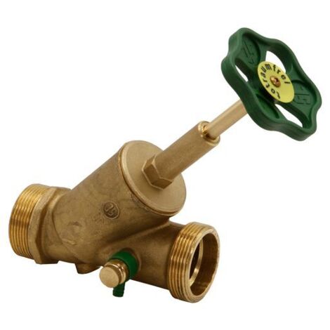 Vanne de débit libre JS, multifonction extérieure avec décharge, filetage intérieur, DN40, AG1 3/4", DVGW