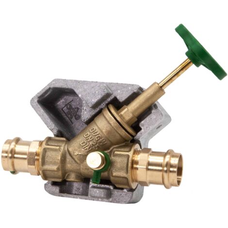 Vanne de débit libre JS, raccord de pression, filetage intérieur, avec décharge, standard, mâle, diamètre nominal 25 mm, pression 28 bar, DVGW