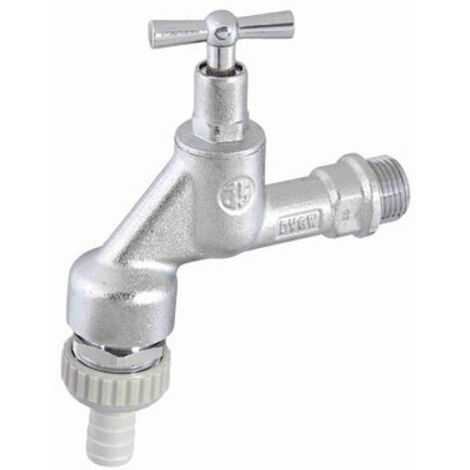 Vanne de décharge JS avec RB, RV, SV, bouton-oreille, Schw, 1/2", finition mate, DVGW