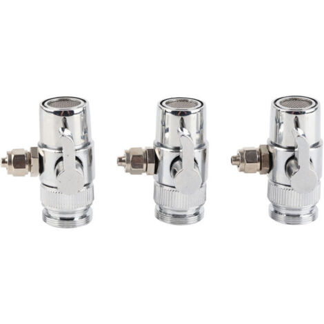 Vanne de dérivation de robinet d'évier G1/4, résistance aux hautes températures, adaptateur universel de robinet d'évier, 3 pièces