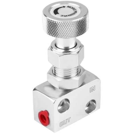 Vanne de dosage de frein Universal Motorsport Valve d'arrêt de frein Régulateur de pression Argent