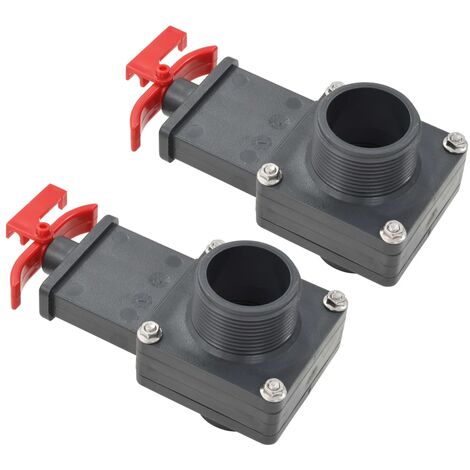 Vanne de portail de piscine 2 pcs 1,5"