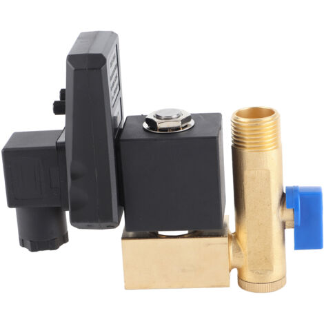 Vanne de purge électronique temporisée automatique G1/2 DN15 pour condensats de compresseur d'air (AC230V)
