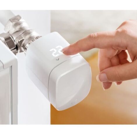 Vanne de radiateur intelligente EVE THERMO - Technologie Apple HomeKit et programmes autonomes Bluetooth Thread