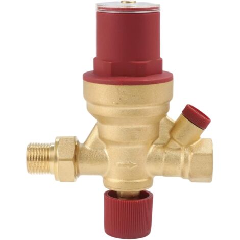 Vanne de réduction réglable DN15 1/2", régulateur automatique de pression d'eau avec filtre intégré et clapet anti-retour pour systèmes de chauffage, cuivre
