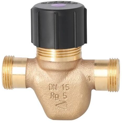Vanne de régulation de circulation ETA-Therm, 56°C à 58°C, DN15 (1/2"), à joint plat, mâle