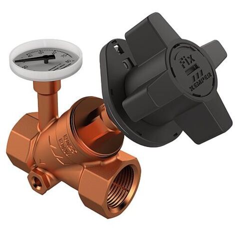 Vanne de régulation de circulation Multi-Fix-Plus, avec bouchon de vidange, DN15 (1/2"), femelle