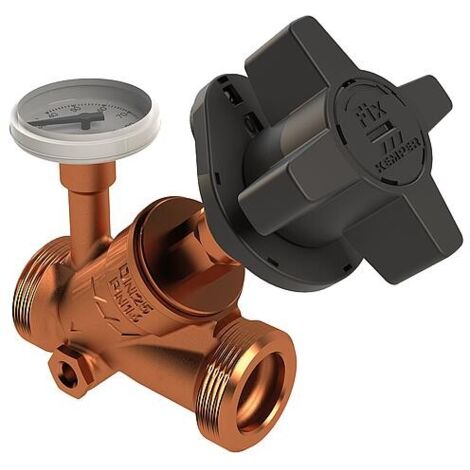 Vanne de régulation de circulation Multi-Fix-Plus, avec bouchon de vidange, DN15 (1/2"), mâle à joint plat