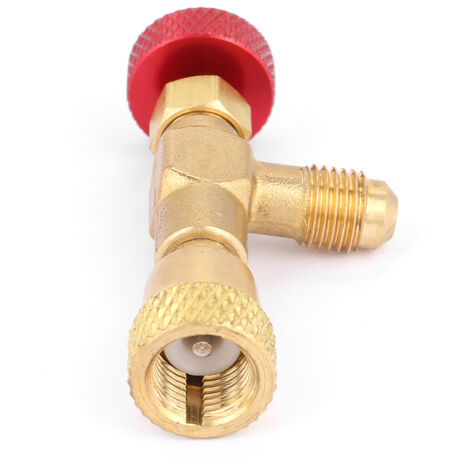 Vanne de régulation de débit en laiton 1/4''-5/16'' pour tuyau de charge de réfrigérant R410A
