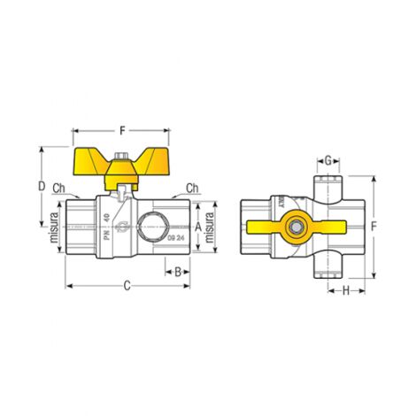 Vanne de régulation de gaz de coussinet sphérique 3/4 F