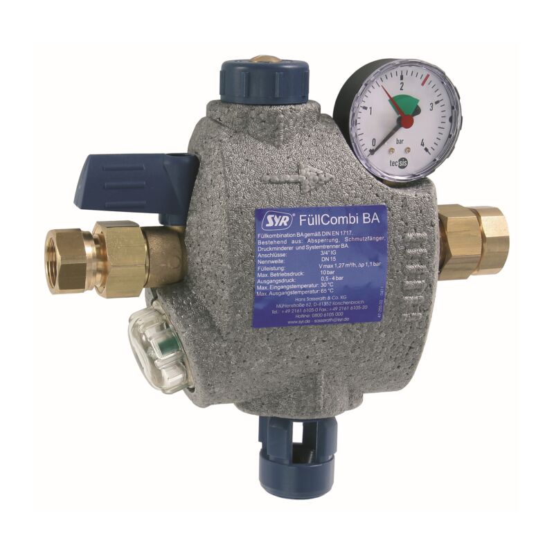 Syr remplissage Combi-BA DN20 662 820 000 6628 dn 20, avec une isolation thermique