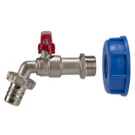 Vanne de réservoir Airfit, robinet à boule 1" et écrou de serrage 59 mm