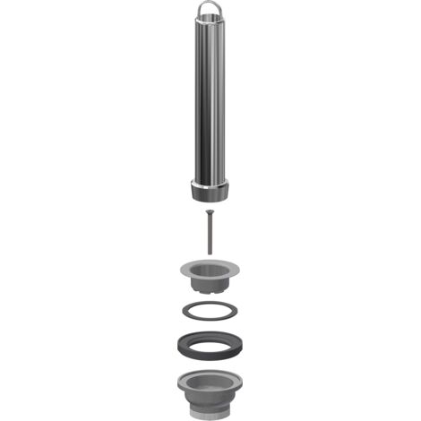 Vanne de tube de support KWC AR, VARIUS, DN40, partie inférieure en plastique, tube de support chromé