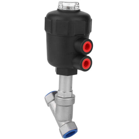 Vanne de vapeur pneumatique, vanne de vapeur actionnée par air, vanne de siège à angle d'usure faible, vanne de connexion filetée, collecteurs de vannes pneumatiques pour (1/2DN15)
