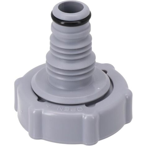Vanne de vidange de piscine P6H1419 Pièce de rechange pour adaptateur de tuyau de piscine, vanne de vidange pour une installation facile, accessoire de piscine pratique, gris
