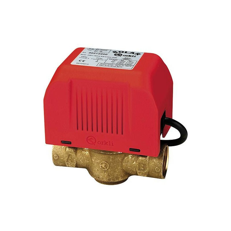 Orkli - Vanne de zone 2 voies 1/2' fem.fem complet avec moteur 230V