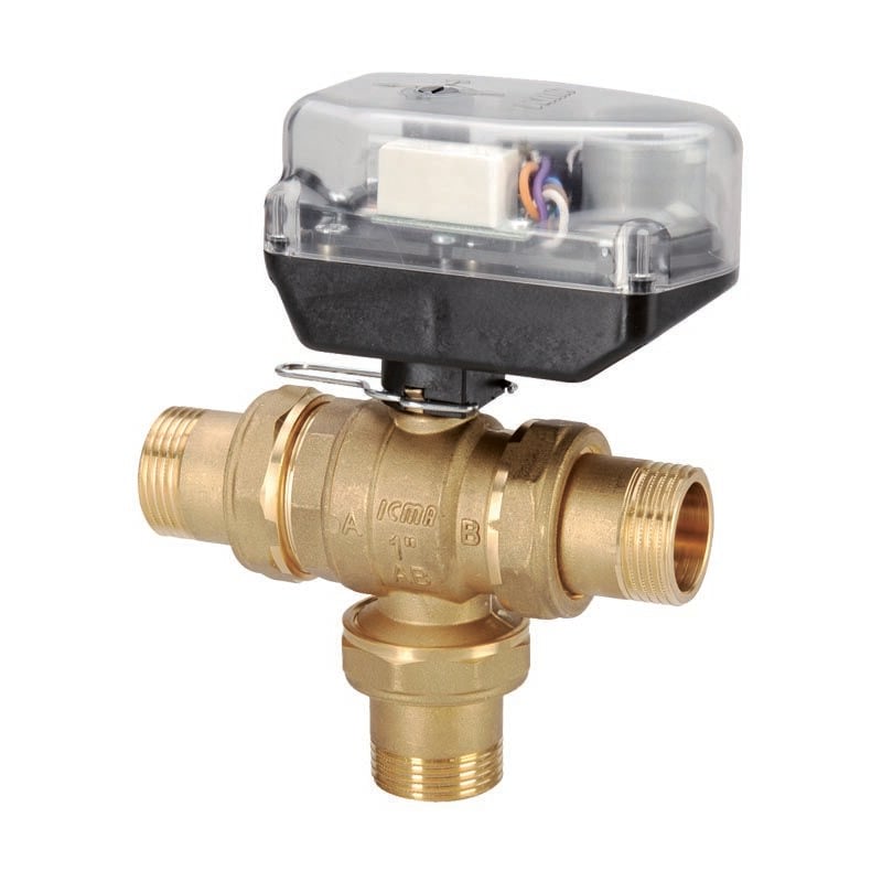 Vanne de zone à sphère 3 voies motorisée 3/4" 230vac