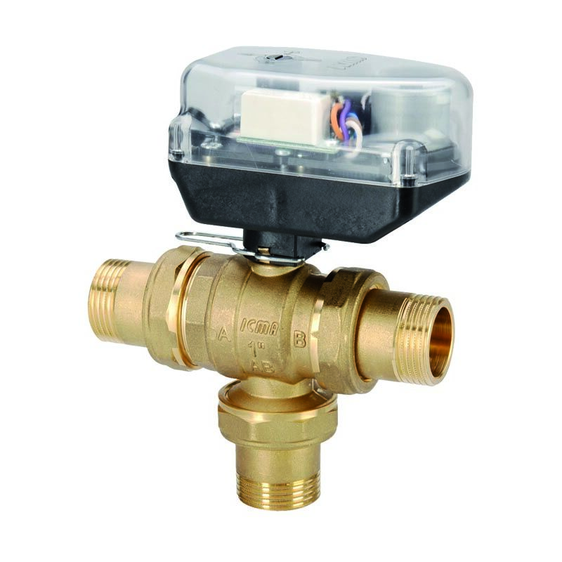 Vanne de zone à sphère motorisée 3 voies 1'1/4