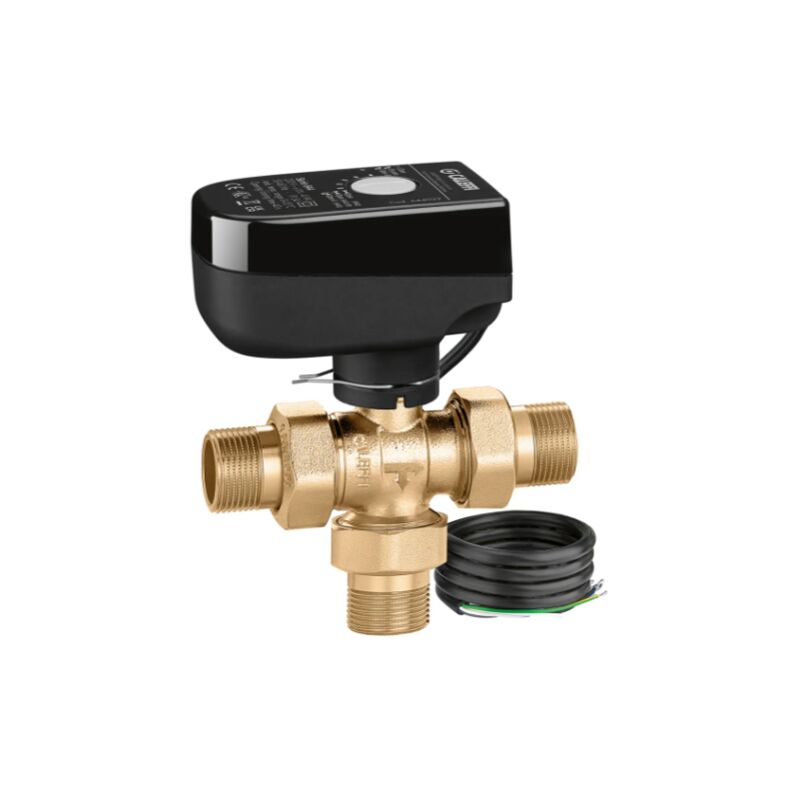 Vanne de zone à sphère trois voies version by-pass motorisé, 1', tension 230V Caleffi 644362 3BY 1'