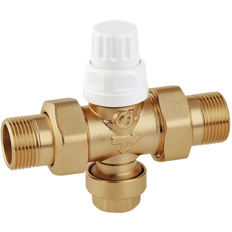 Vanne de zone 3 voies Mâle 1/2' (15/21) Femelle 1/2' (15/21) Mâle 1/2' (15/21) - Thermador