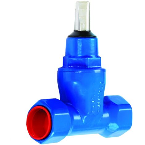Vanne d'eau filetée ZG2 DN25 avec joint souple, PN16, fonte ductile GJS