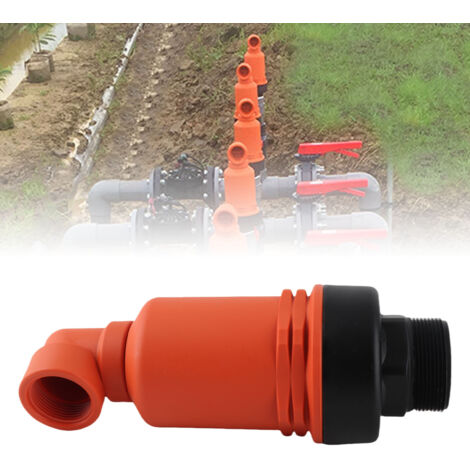 Vanne d'évacuation agricole, Valve d'exhaustion automatique irrigation, Kit d'accessoires goutte-à-goutte 2in EVA0163 Matériau Plastique pour Jardins et Paysages