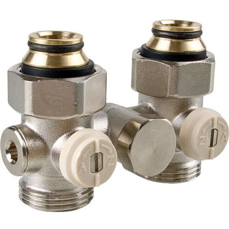 Vanne double en H monotube droit pour radiateur avec Eurocône