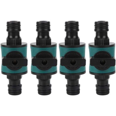 Vanne double tête pour tuyau d’arrosage – Lot de 4, en laiton chromé, raccord rapide 3/4″, idéale jardin et terrasse