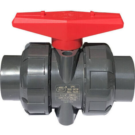 Vanne double union à coller diam 40 mm vanne boisseau pvc robinet boisseau sphérique robinet a bille sphere pour piscine,DN32 (Diamètre Interne 40mm)