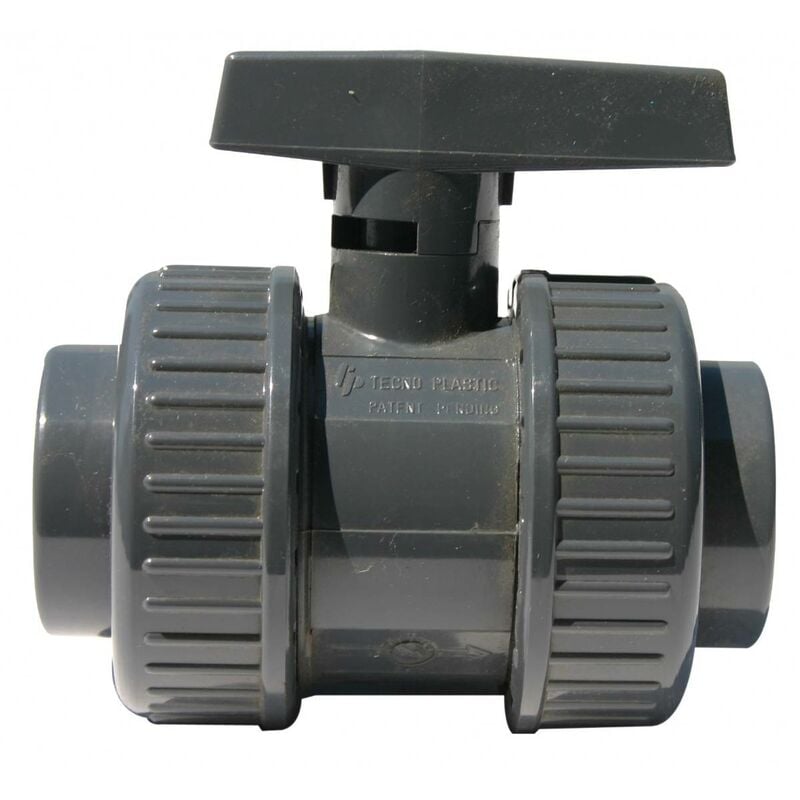 Renson - vanne double union poignee grise pvc bvd ff 40