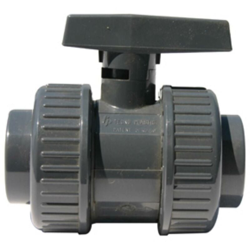 Renson - vanne double union poignee grise pvc bve ff 1''1/