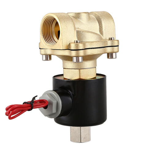 Vanne électropneumatique laiton 3/4" DN20 220V normalement ouverte huile gaz