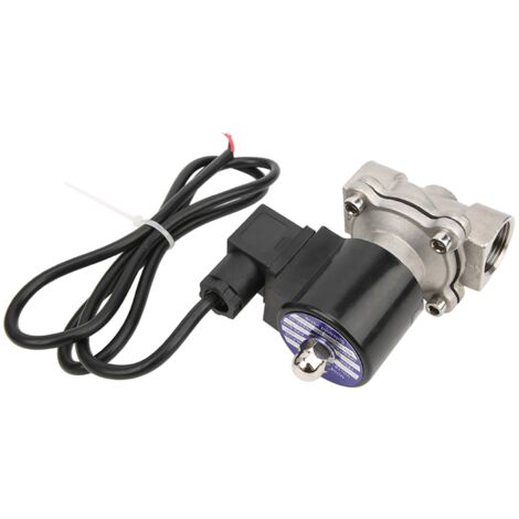 Vanne électrovanne électrique G3/4 normalement fermée, action directe pour air, eau, huile 2W-200-20, 24V DC