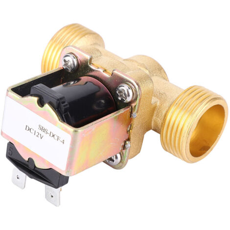 Vanne électrovanne laiton DC 12V normalement fermée, filetage mâle G3/4 pour eau