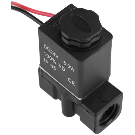 Vanne électrovanne plastique 2P025-08 DC24V PT 1/4" pour eau, air, huile