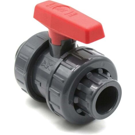 Vanne en PVC 25 colle pour robinet à double joint adaptée au connecteur de tuyau d'arrosage, à la pompe de piscine,