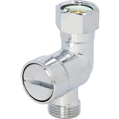 Vanne équerre à filtre en saillie DN 10 (3/8"), laiton chromé