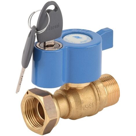Vanne et robinet laiton - Robinet compteur cadenassable - écrou tournant - M 3/4''-1/2'' de Sferaco