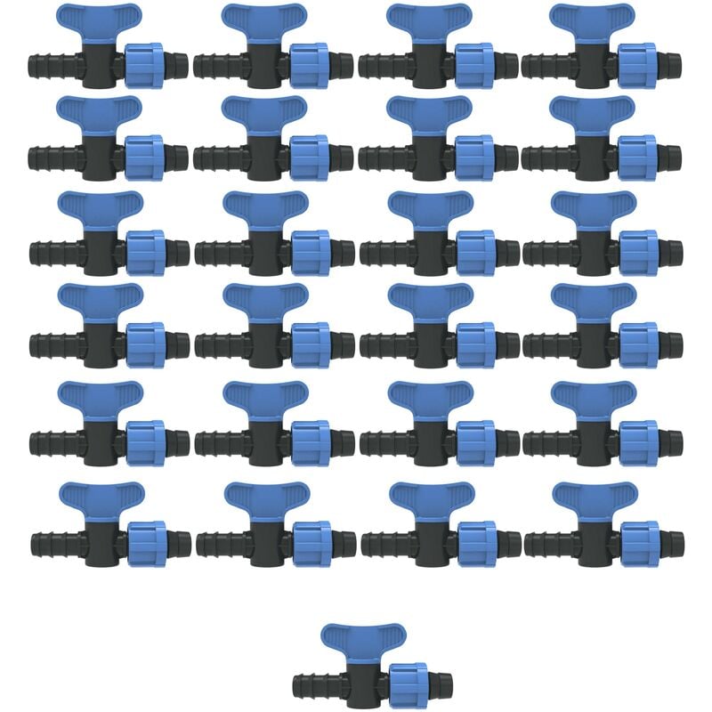 Vanne goutte à goutte de 20 mm à tube goutte à goutte de 16 mm. Paquet de 25 unités. Offre exclusive