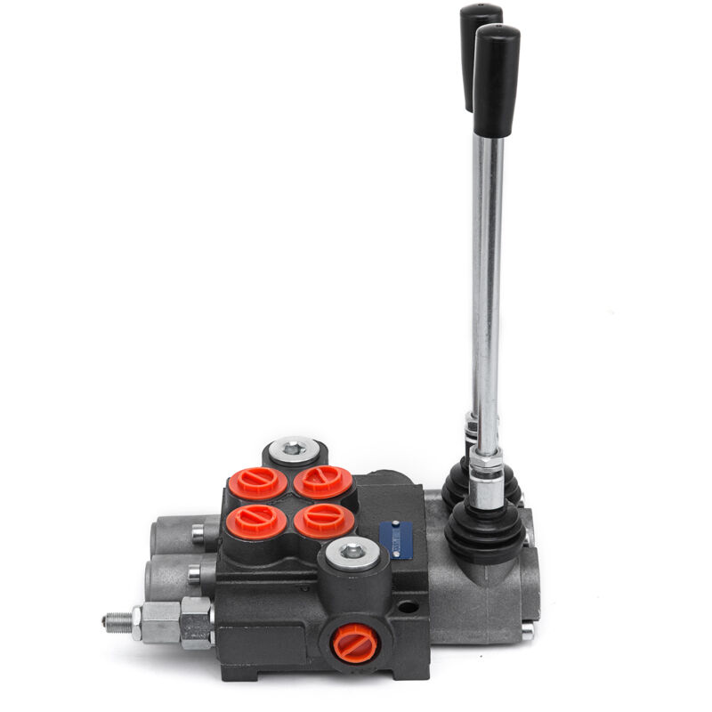 Vanne hydraulique à 2 tiroirs Mophorn 11 gpm à commande directionnelle à double effet pour tracteurs, chargeurs, réservoirs