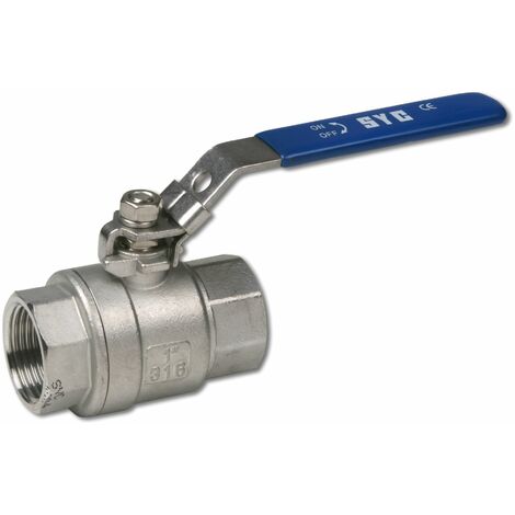 Vanne inox 2 pièces 1/4 tour Femelle Femelle 2"1/2