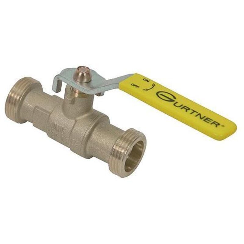 Gurtner - Vanne gaz naturel poignée jaune 500mbar DN15 mâle mâle G3/4