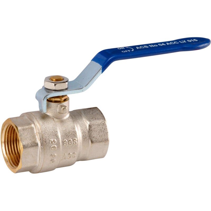 Vanne à sphère Passage intégral PN20 acs bleue f/f 1'1/4 (33x42) Sferaco