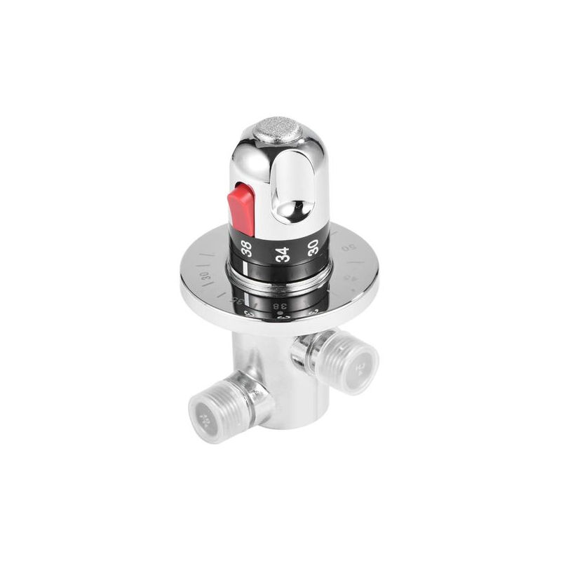 Yzmrbdqc - Vanne Mélangeur Eau Chaude Froide Mitigeur Thermostatique en Laiton Solide Valve de Mélange Température Fixe pour Lavabo Cuisine Salle de