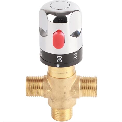 Vanne Mélangeur Eau Chaude Froide Robinet mitigeur thermostatique en laiton solide Robinet température fixe